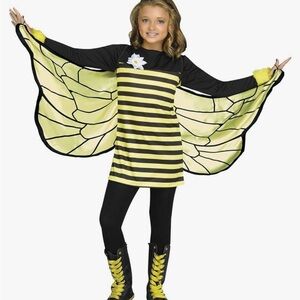 Charming Bumblebee Costume with Wings for Kids